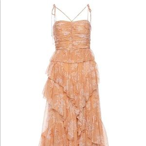Ulla Johnson Aveline Magnolia Ruffled Silk Gown